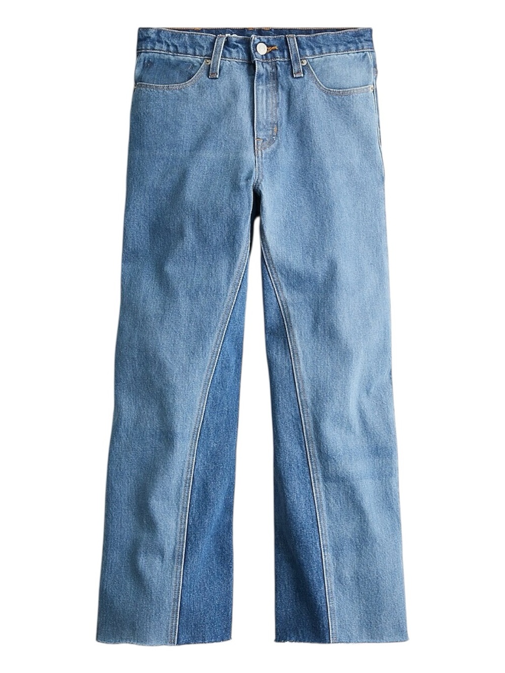 J.Crew Slim Wide-Leg Jean in Medium Indigo Patchwork Wash Size 27